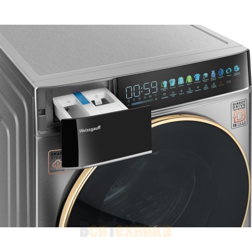Стиральная машина Weissgauff WM 58411 Direct Drive Inverter Premium Steam Steel