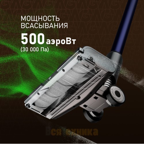 Вертикальный беспроводной пылесос Weissgauff V12 BLDC 500 Marine Turbo