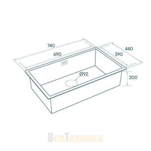 Кухонная мойка Paulmark Koher PM807444-BS, нержавеющая сталь AISI 304