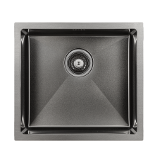 Кухонная мойка Paulmark Marx PM214844-GM, вороненая сталь