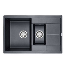 Мойка кухонная Paulmark FESTE PM237850-BLM черный-металлик 775х495 мм