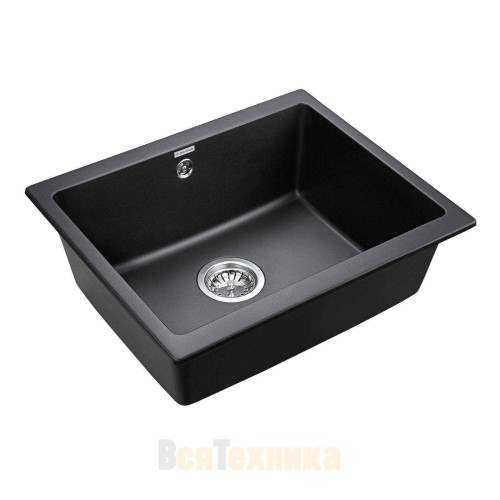 Мойка кухонная Paulmark GERA PM205546-BL черный 555х460 подст. мон.