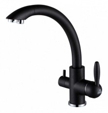 Смеситель Paulmark Essen Es213001-418 для кухонной мойки, черный металлик