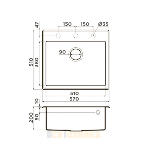 Кухонная мойка Omoikiri Tedori 57-WH