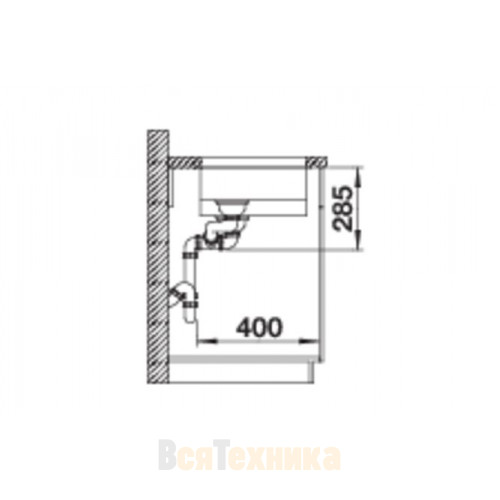 Кухонная мойка Blanco Solis 340/180-U чаша слева 