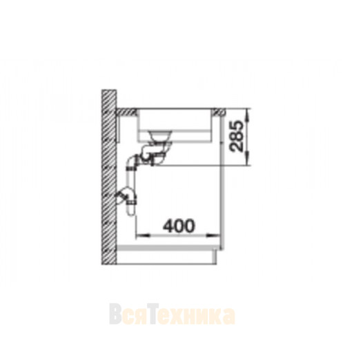 Кухонная мойка Blanco Solis 340/180-IF чаша слева 