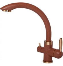 Смеситель Paulmark Essen Es213001-307Br для кухонной мойки, терракот-бронза