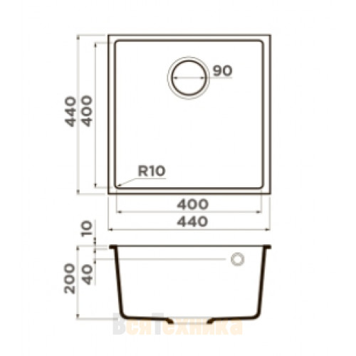 Кухонная мойка Omoikiri Bosen 44-U-DC