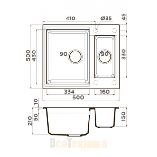 Кухонная мойка Omoikiri Sakaime 60-2-DC