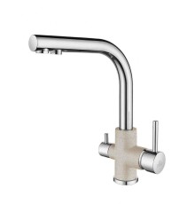 Смеситель Paulmark Essen Es213011-BECR для кухонной мойки, бежевый / хром