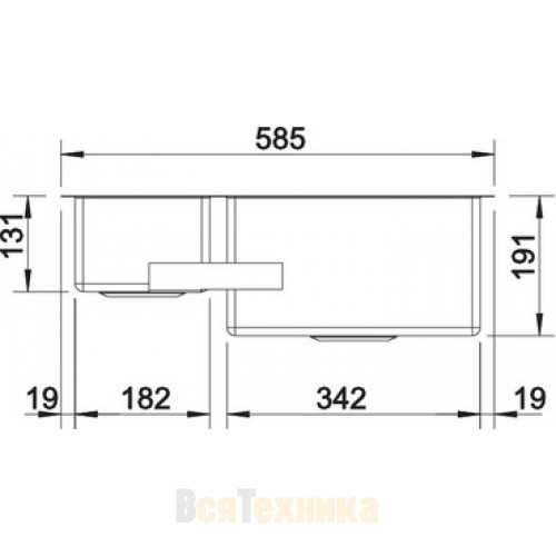 Кухонная мойка Blanco Claron 340/180-U чаша слева 