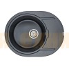 Мойка кухонная Paulmark OVAL PM316502-BLM черный металлик 650х500 мм