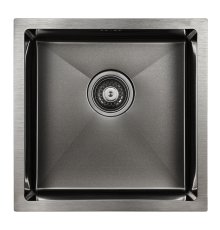 Кухонная мойка Paulmark Gerberg PM214444-GM, вороненая сталь