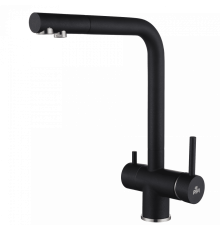 Смеситель Paulmark Skalen Sk213020-418 для кухонной мойки, черный металлик