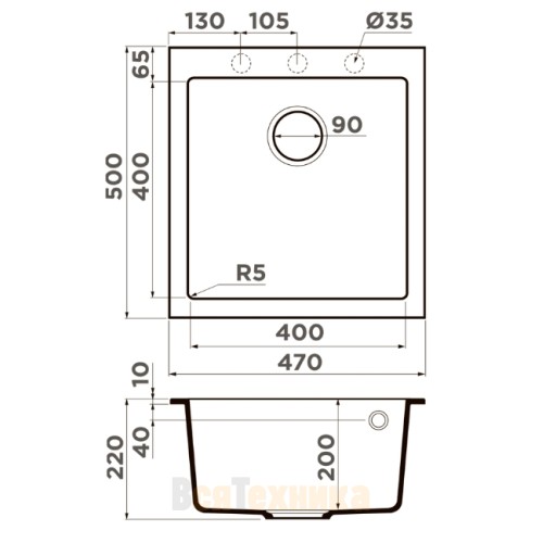 Мойка Omoikiri Bosen 47A-GB