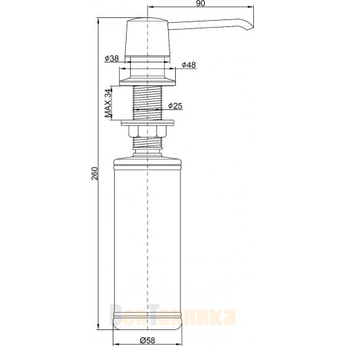 Дозатор Paulmark SAUBER D001-431 белый матовый