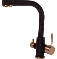 Смеситель Paulmark Essen Es213011-308Br для кухонной мойки, черный бронза