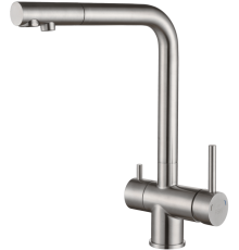 Смеситель Paulmark Skalen Sk213020-SS для кухонной мойки, нержавеющая сталь