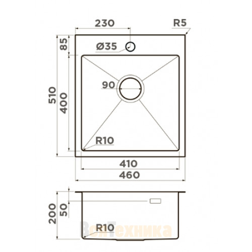 Кухонная мойка Omoikiri Akisame 46-LG