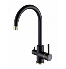 Смеситель Paulmark Essen Es213211-401BR для кухонной мойки, антрацит / бронза