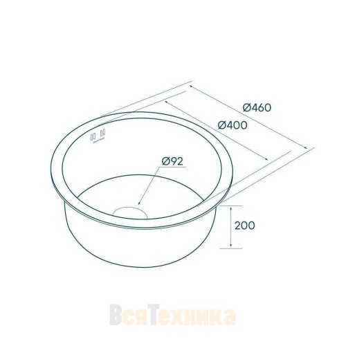 Кухонная мойка Paulmark Werra PM404646-GM, вороненая сталь