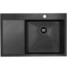 Кухонная мойка Paulmark Elde PM807851-GMR, вороненая сталь