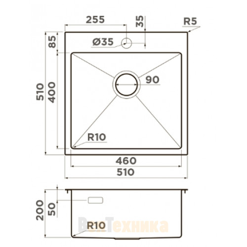 Кухонная мойка Omoikiri Akisame 51-IN