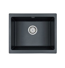 Мойка кухонная Paulmark GERA PM205546-BLM черный металлик 555х460 подст. мон.