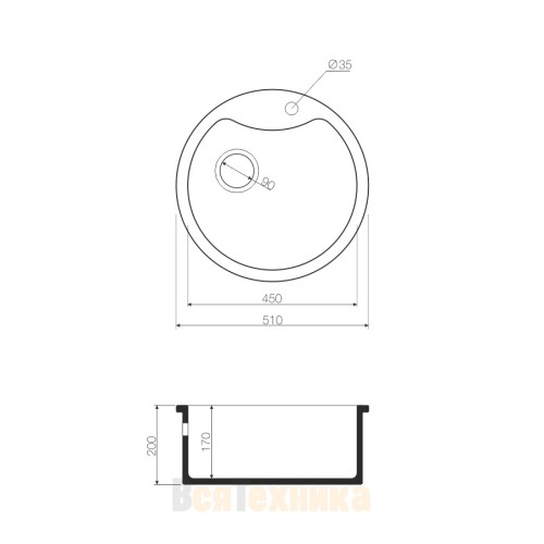Кухонная мойка Omoikiri Asida OAS-59-1-GR-SA