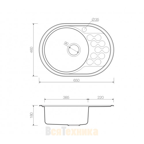 Кухонная мойка Omoikiri Kasumigaura 65-AB-L