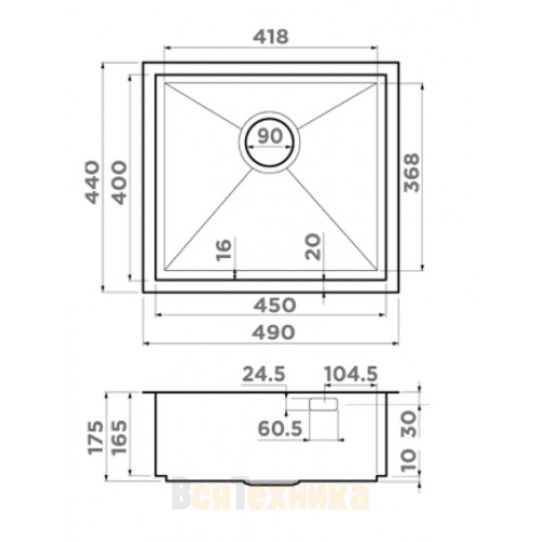 Кухонная мойка Omoikiri Kasen 49-16-INT-LG