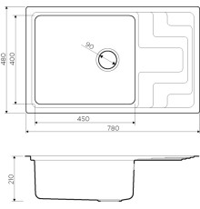 Кухонная мойка Omoikiri Mizu 78-L (4973010) 4973010