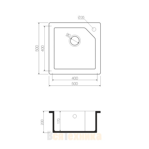 Кухонная мойка Omoikiri Nagara ONA-50-1-GR-SA