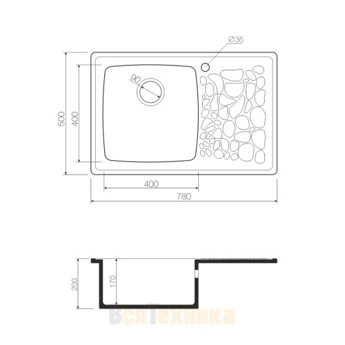 Кухонная мойка Omoikiri Natori ONA-78-1-GR-BG