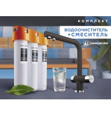 Комплект Omoikiri Nagano (темный шоколад) + Pure drop Lite 4048.8028