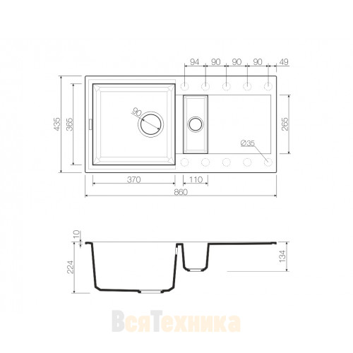 Кухонная мойка Omoikiri Sakaime 86-2-BL