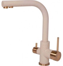 Смеситель Paulmark Essen Es213011-328Br для кухонной мойки, бежевый бронза