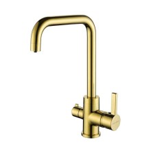 Смеситель Paulmark Logas Lo213021-G для кухонной мойки, золото