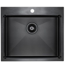 Кухонная мойка Paulmark Isar PM805951-GM, вороненая сталь