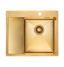 Кухонная мойка Paulmark Alster PM825951-BGR , брашированное золото, правая AISI304