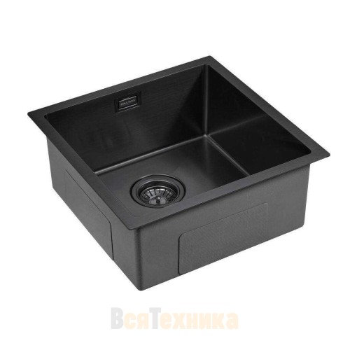 Кухонная мойка Paulmark Aller PM904444-GM, вороненая сталь