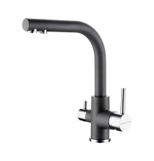 Смеситель Paulmark Essen Es213011-402 для кухонной мойки, серый металлик