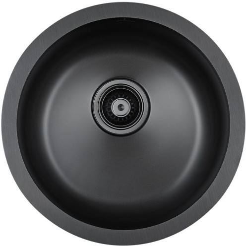 Кухонная мойка Paulmark Werra PM404646-GM, вороненая сталь