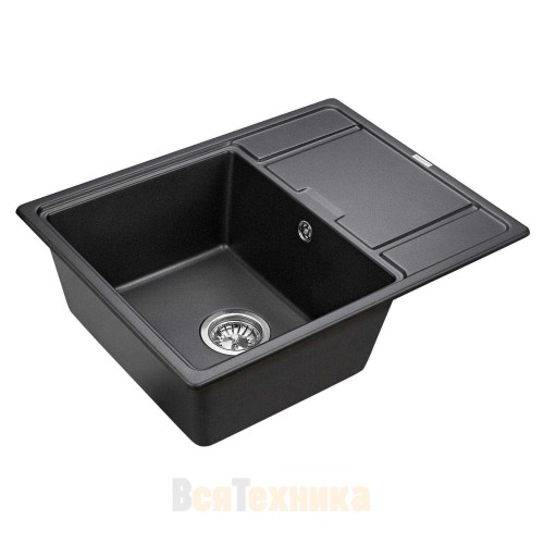 Мойка кухонная Paulmark WEIMAR PM216550-BL черный 650х500 мм