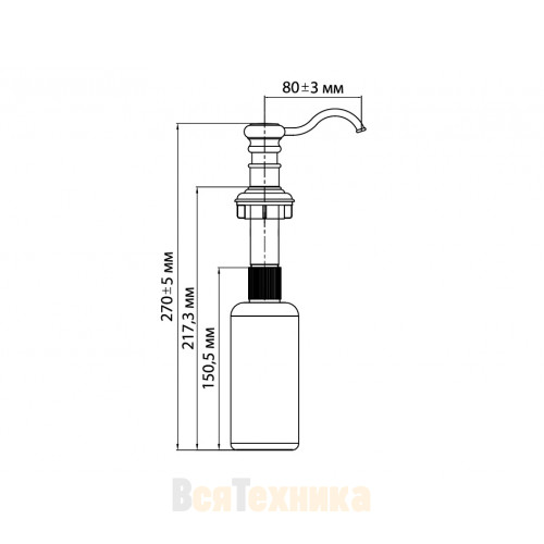 Дозатор Omoikiri Classic Dispenser OM-01-SI