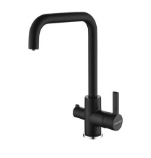 Смеситель Paulmark Logas Lo213021-401TB для кухонной мойки, антрацит полностью