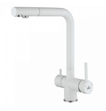 Смеситель Paulmark Skalen Sk213020-431 для кухонной мойки, белый матовый