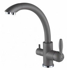 Смеситель Paulmark Essen Es213001-402 для кухонной мойки, серый металлик