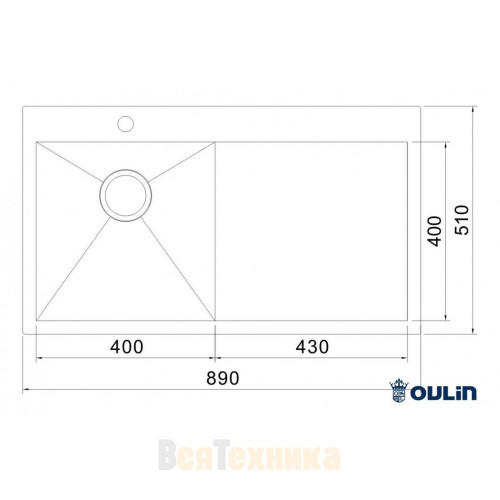 Мойка Oulin OL-FTL101R