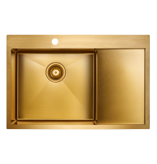 Кухонная мойка Paulmark Elde PM807851-BGL, брашированное золото PVD